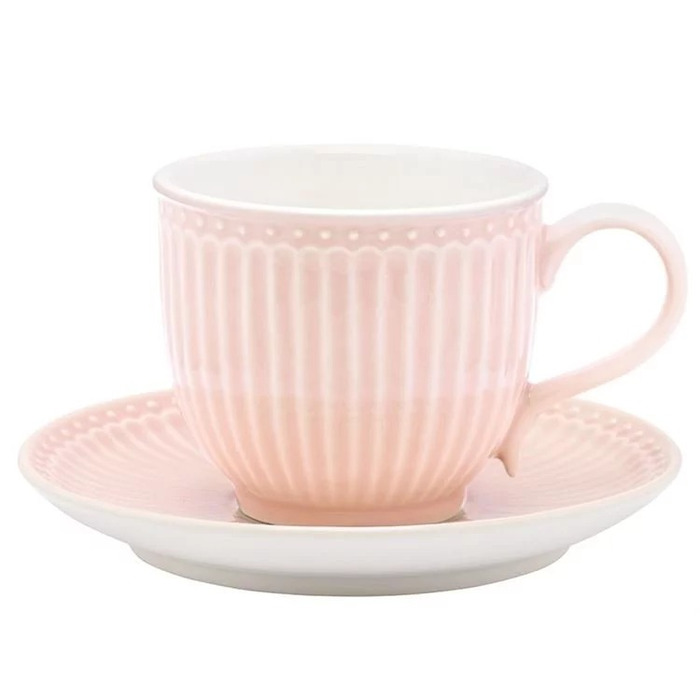 Кавова пара 8,5 см, світло-рожева Alice GreenGate