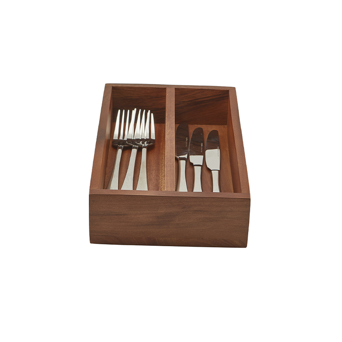 Лоток для столових приладів, 2 відділення, дерево, акація, GenWare