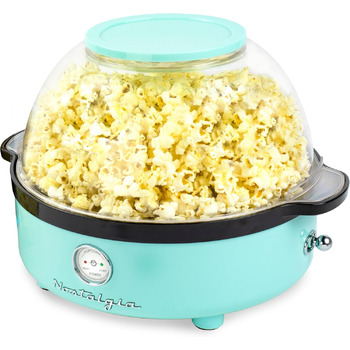 Апарат для попкорну 5,5 л у ретро-стилі бірюзовий Nostalgia