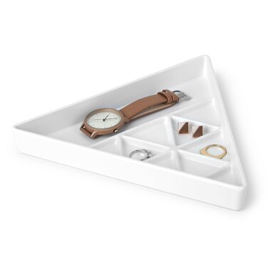 Лоток для коштовностей 24,13x20,95x3,81 см білий Trinity Schmucktablett Umbra