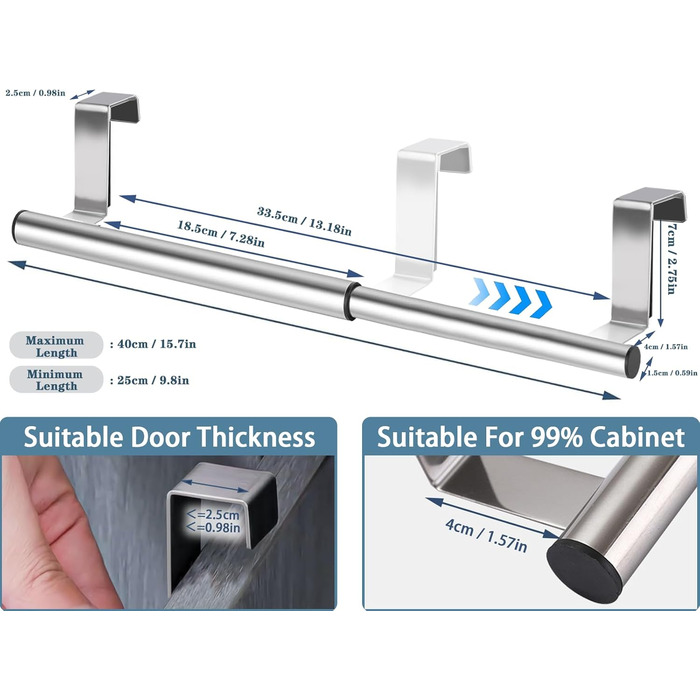 Тримач для рушників 25-40 см LANANUVO