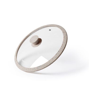 Кришка Fissman ARCADES 26 см з силіконовим ободом бежевий (9987)