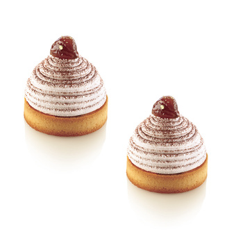 MONTBLANC 105 Форма силіконова 'Монблан' Ø74 h 42 мм (105 мл x 6)