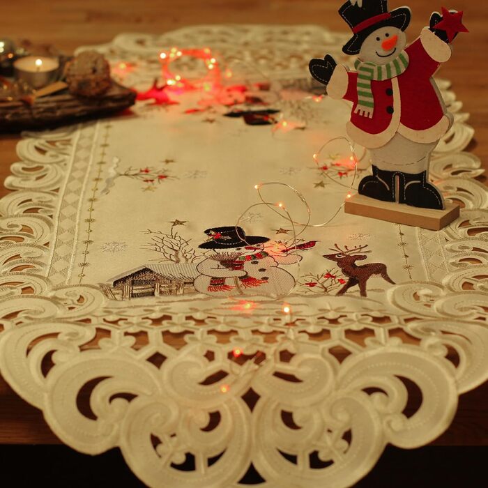 Різдвяна скатертина 38 x 108 см, овальна HanaQi