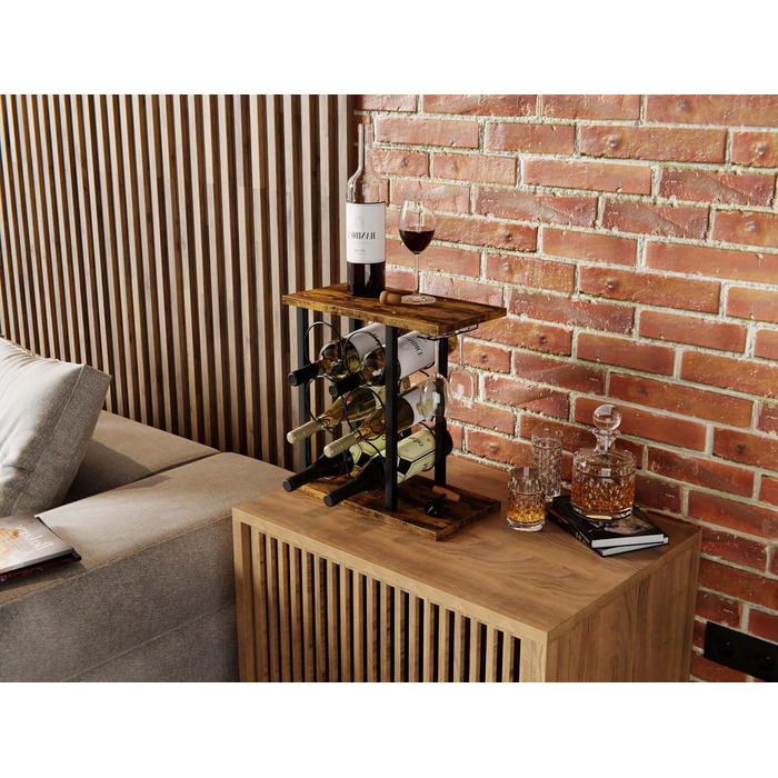 Стеллаж для вина металлический на 6 бутылок LOFT 6 Lenmar