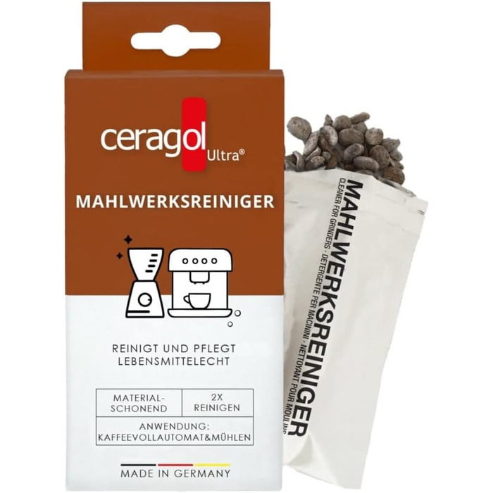 Засіб для чищення кавомолок 2 х 15 г ceragol ultra
