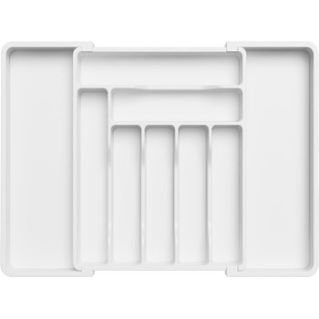 Органайзер для столових приборів 57 х 38 см для шухляд, 9 відділень, білий Lifewit