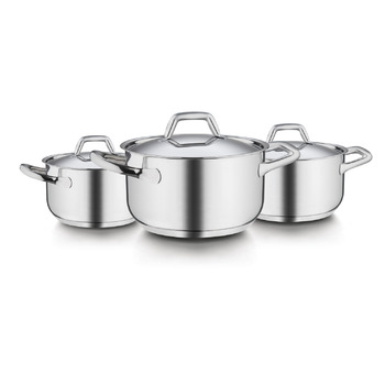 Набори каструль з кришками 6 предметів Chef Line BARAZZONI