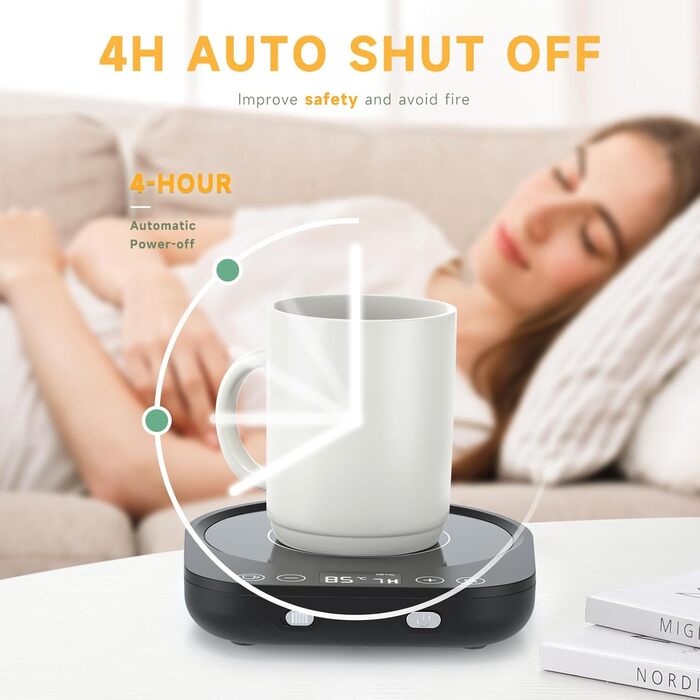 Електричний підігрівач для чашок 36 Вт, чорний BTOYM