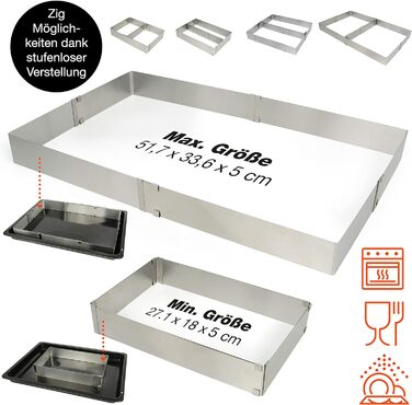 Форма для випічки прямокутна регульована Moritz & Moritz