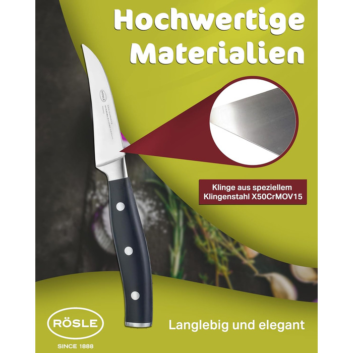 Ніж для чищення овочів 8 см Tradition Rosle