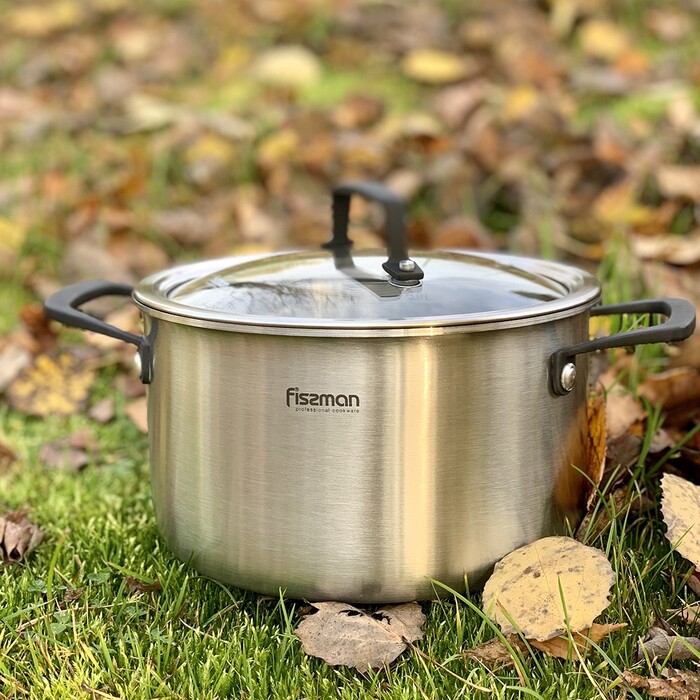 Каструля зі скляною кришкою 24 см 6 л LOREN Fissman