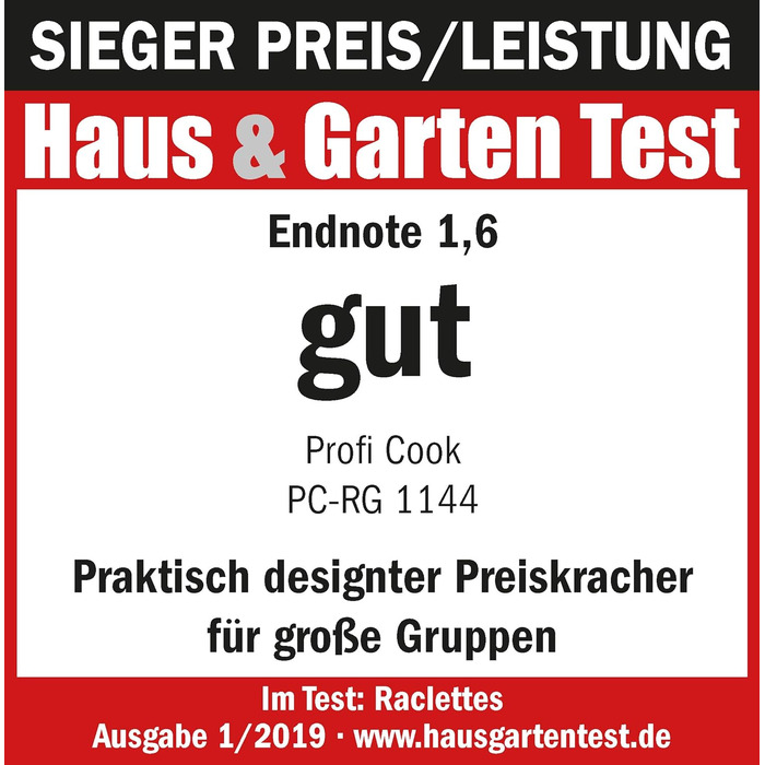 Раклетница на 10 персон PC-RG 1144 ProfiCook