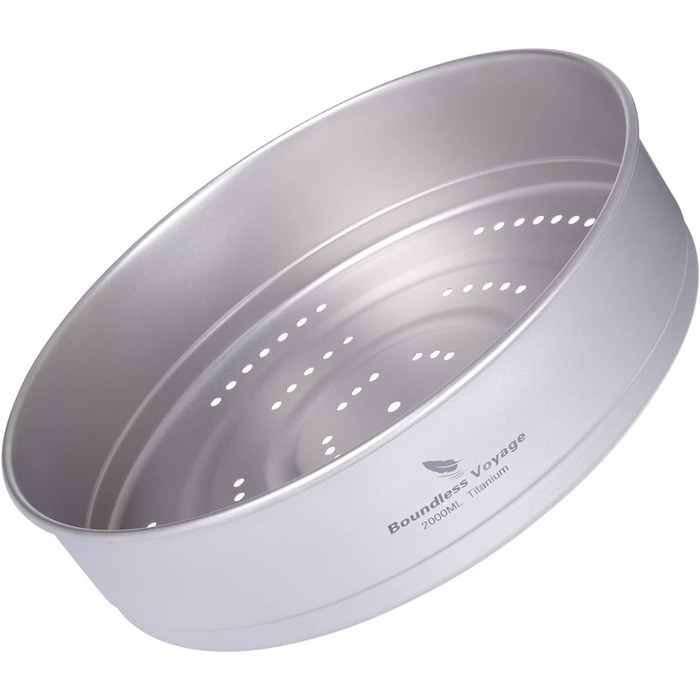 Титановая пароварка Суповая кастрюля Набор 4,5 л и 2 л На открытом воздухе Посуда для кемпинга Легкий пикник Пешие прогулки Подвесной горшок Портативный дорожный бытовая кухонная утварь Набор для приготовления пищи Горячий горшок для 3-5 человек (Ti2113C-