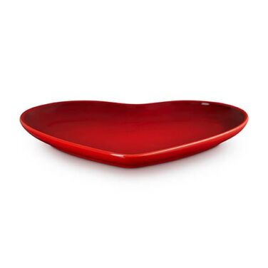 Тарелка в форме сердца 23 см, красная Heart Le Creuset