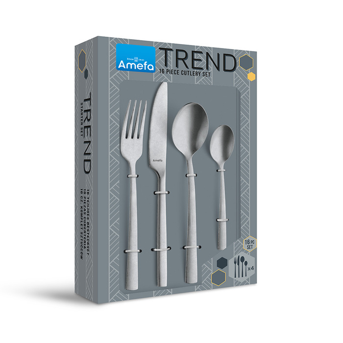 Набір столових приладів 16 предметів MANILLE STONEWASH Amefa