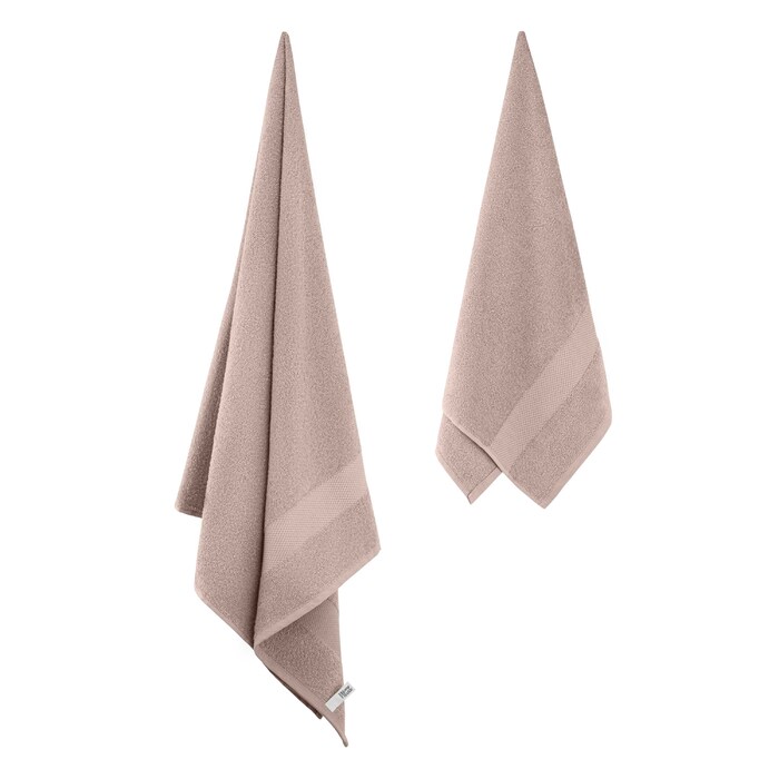 Набір рушників махрових Ardesto Essence 50х90см, 70х140см, 2шт, 100% бавовна, бежевий