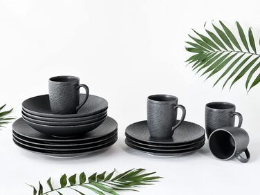 Набір посуду на 4 персони, 16 предметів, Slate Black Creatable