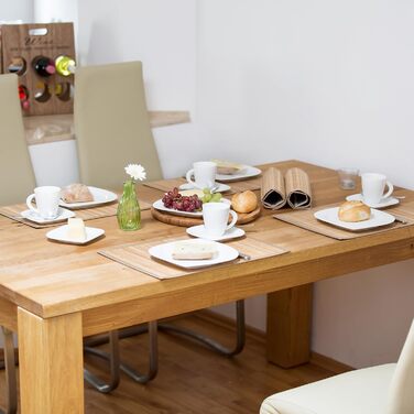 Набір із 6 сервірувальних килимків 45 x 30 см, бамбук Relaxdays