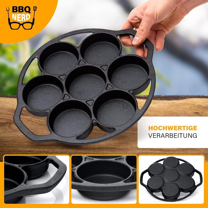 Чугунная форма для выпечки кексов BBQ Nerd