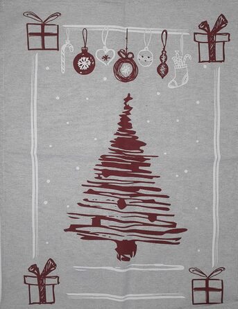 Набір з 12 різдвяних кухонних рушників 70 x 50 см Zambaiti