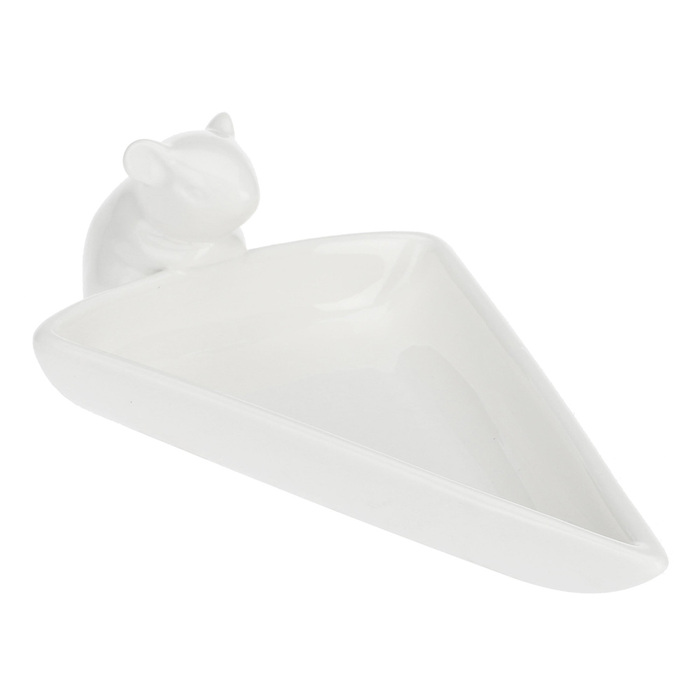 Тарелка сервировочная La Porcellana Bianca FATTORIA, 'мышь', фарфор, 20,5 х 12 х 5,5 см