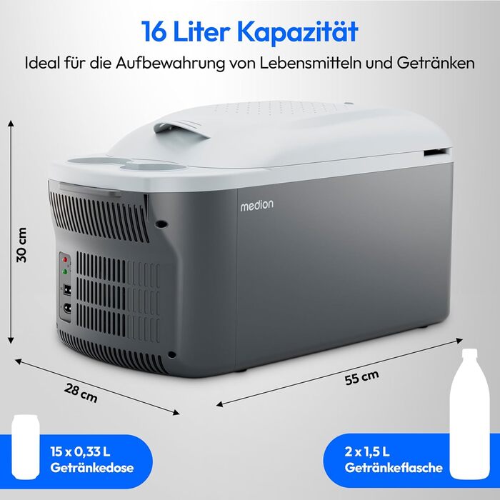 Автохолодильник 16 л 57 Вт MEDION