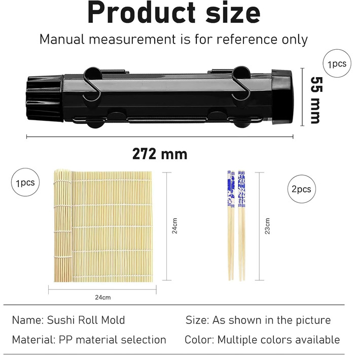 Набор портативный для приготовления суши черный YSOOUA