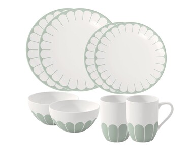 Набор столовой посуды на 2 персоны, 8 предметов, зеленый Fleur Villeroy & Boch