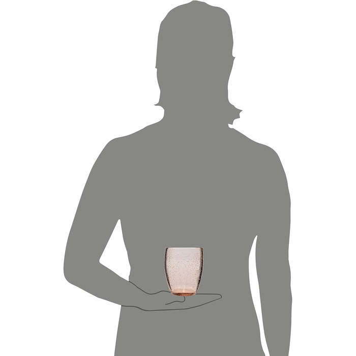 Набор бокалов для питья Singer Porto Набор стеклянных бокалов из 6 предметов на 6 человек, стакан для воды, разноцветный, уникальная огранка, повседневный, семейный ужин, офис, набор стаканов для сока на открытом воздухе 310 мл (London Brown 6 шт.)