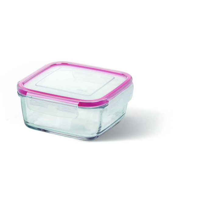 Квадратний скляний контейнер Emsa CLIP&CLOSE, 1,25 л