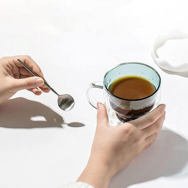 Милий різдвяний подарунок у вигляді кухля Syfunlv, різдвяні скляні чашки з подвійними стінками, кришкою та ложкою, чашка для еспресо, різдвяна чашка Грінча, склянки для чаю, чашка для молока, кавові чашки у формі ялинки (стиль 1)