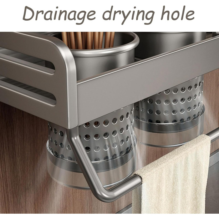 Настінний органайзер для кухонного приладдя 60 см Dxcaicc