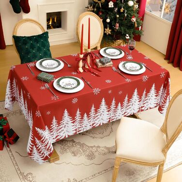 Велика різдвяна скатертина, червона, 300 x 150 см. Softalker