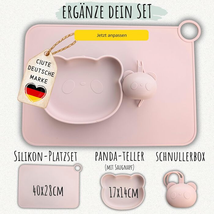 Набір дитячого посуду з гравіюванням імені - виделка, ложка і миска, індивідуальні подарунки для малюків від 1 року, хлопчика чи дівчинки, від 12 місяців (набір без нагрудника) (рожевий)
