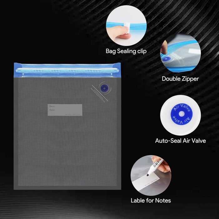 Вакуумні пакети 12 пакетів 30 x 34 см INQUIRLLY