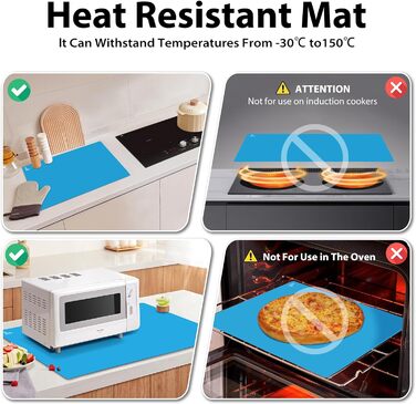 Антипригарний килимок для випічки 60 x 40 см синій SUPER KITCHEN