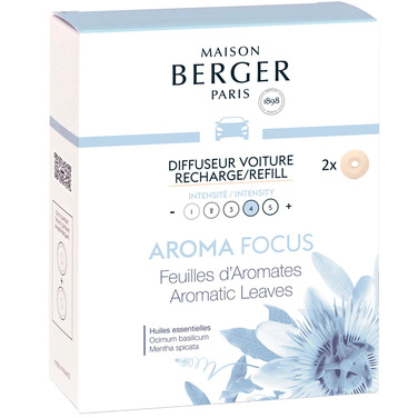 Картридж для диффузора для автомобиля Maison Berger Paris с ароматом AROMATIC LEAVES, 2 шт.