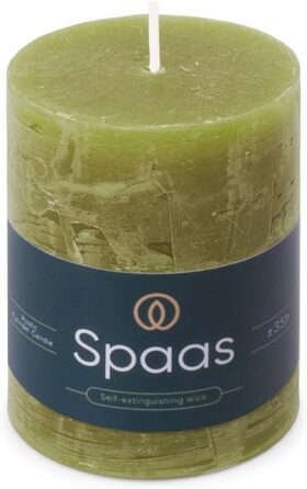 Свічка Spaas Rustic Pillar 70/95 мм 35 шт. - світло-рожева (оливково-зелена)