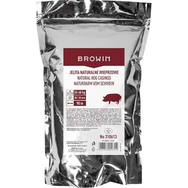 Натуральна оболонка для ковбас Натуральна оболонка вищого сорту для домашньої ковбаси, ялівцевої ковбаси, білої ковбаси, сардельки (калібр 18/20 мм, 91 метр, овеча оболонка)