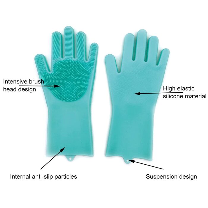 Перчатки для мытья посуды 16 x 34 см Helweet