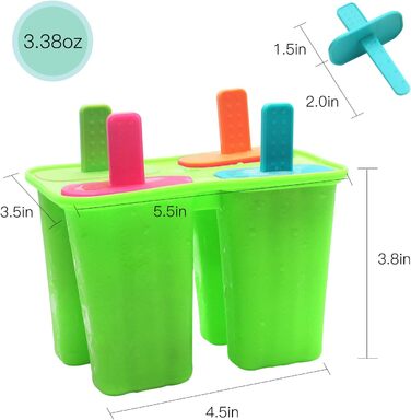 Силіконові форми для морозива, зеленого кольору DEHUB