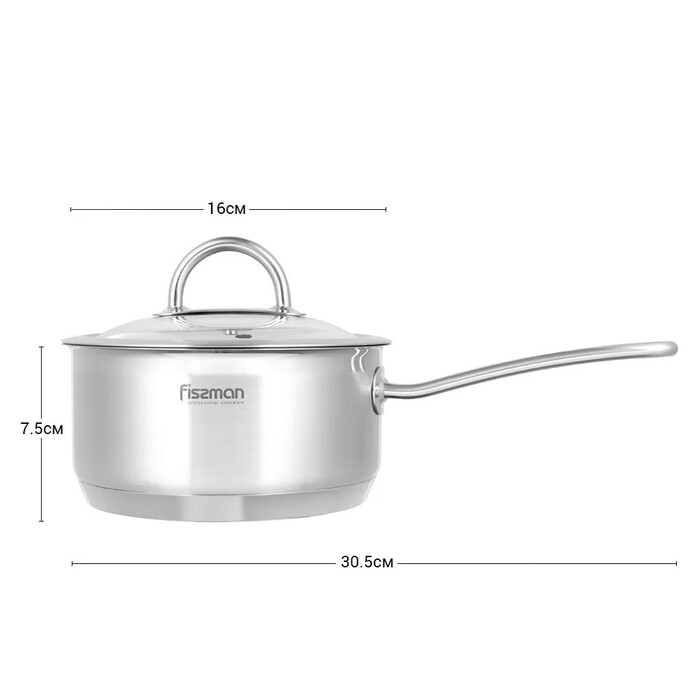 Ківш Fissman BENJAMIN 1,5 л з кришкою (5420)