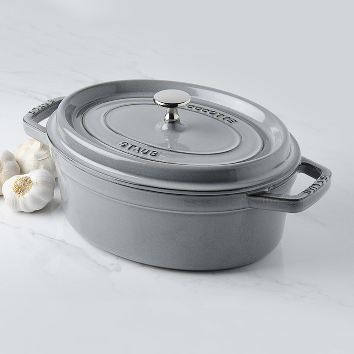 Кокот овальний 33 см, сірий графіт Staub