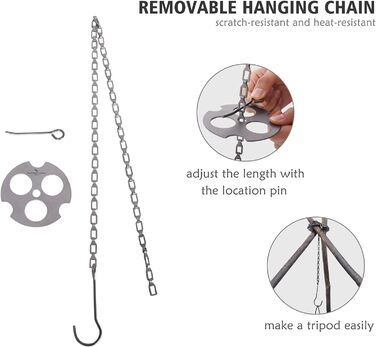 Кемпінгова титанова регульована вішалка для горщиків Ti9012O iBasingo