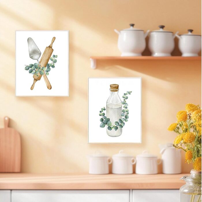 Настенный плакат с 4 предметами в стиле бохо для кухни и столовой Calkkrer