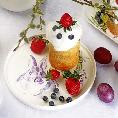 Тарелка Fissman PROVENCE RABBIT 25 см фарфор (13951)