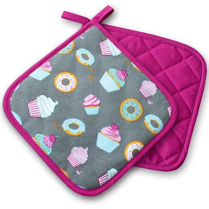 Кухонний, червоний, 1 пара, ЗІЗ категорії II, термостійкий до 250C, перевірений та сертифікований продукт (прихватки, тістечка)