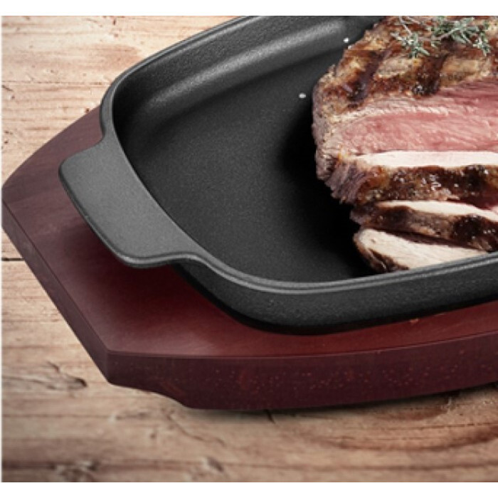 Чавунна сковорода зі знімною ручкою і підставкою 33,5х21 см GRILLI 777201 Код: 012734