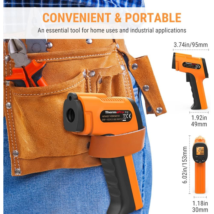 Інфрачервоний термометр 50 C - 550 C ThermoPro